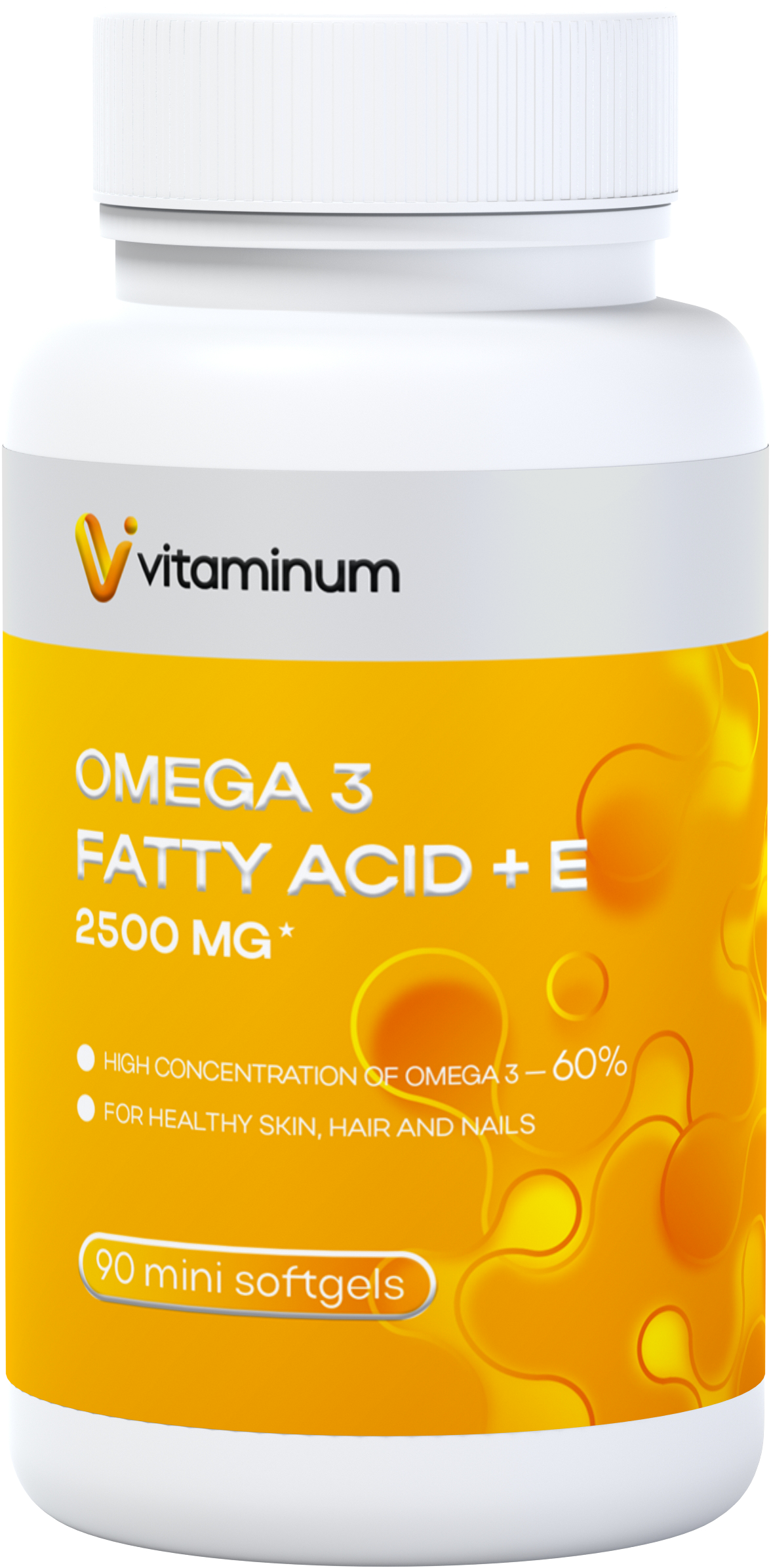  Vitaminum ОМЕГА 3 60% + витамин Е (2500 MG*) 90 капсул 700 мг   в Арсеньеве